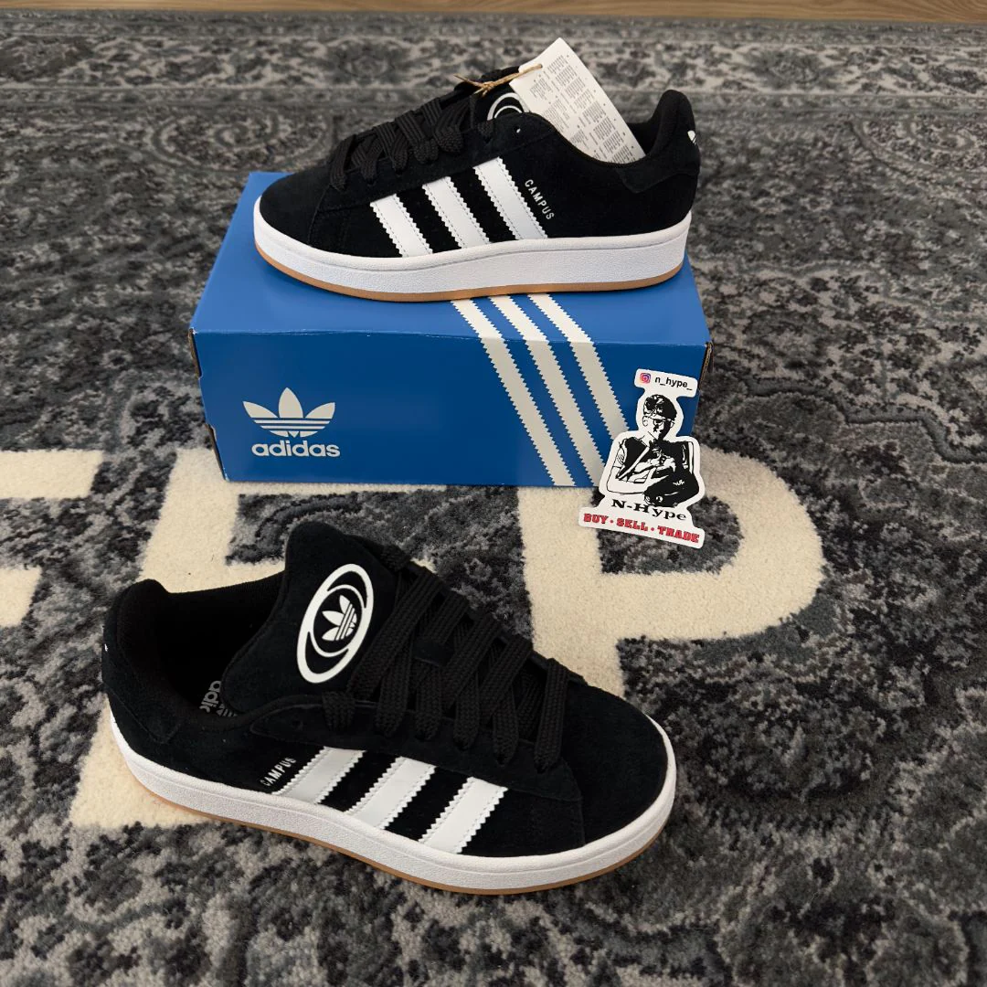 Adidas Campus 00s Black White Gum (Kids) - Image 4