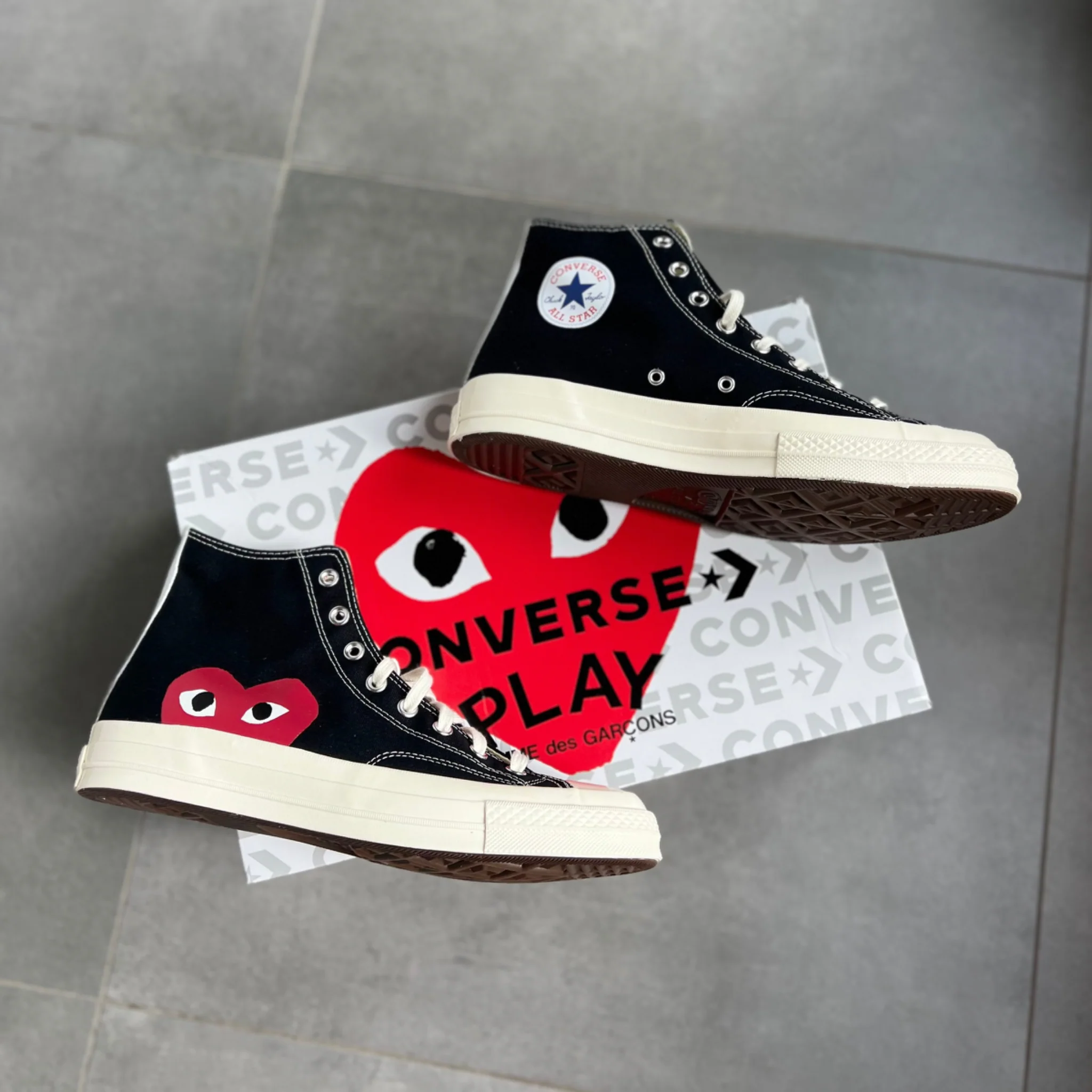 Converse Chuck Taylor All Star 70 Hi Comme des Garcons PLAY Black - Image 4
