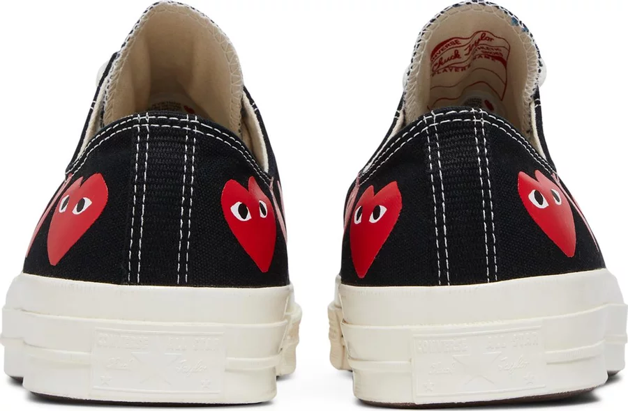 Converse Chuck Taylor All Star 70 Ox Comme des Garcons PLAY Multi-Heart Black - Image 3