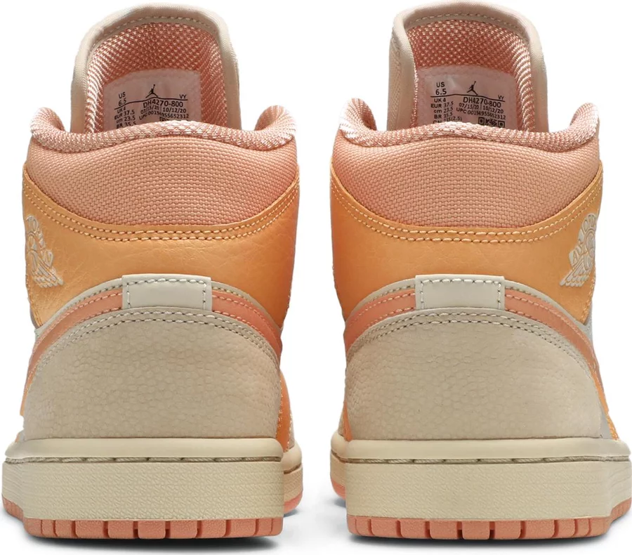 Jordan 1 Mid Apricot Orange (Women's) - Image 3