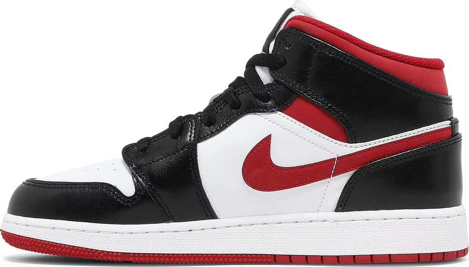 Jordan 1 Mid Gym Red Black White (GS) - Image 3