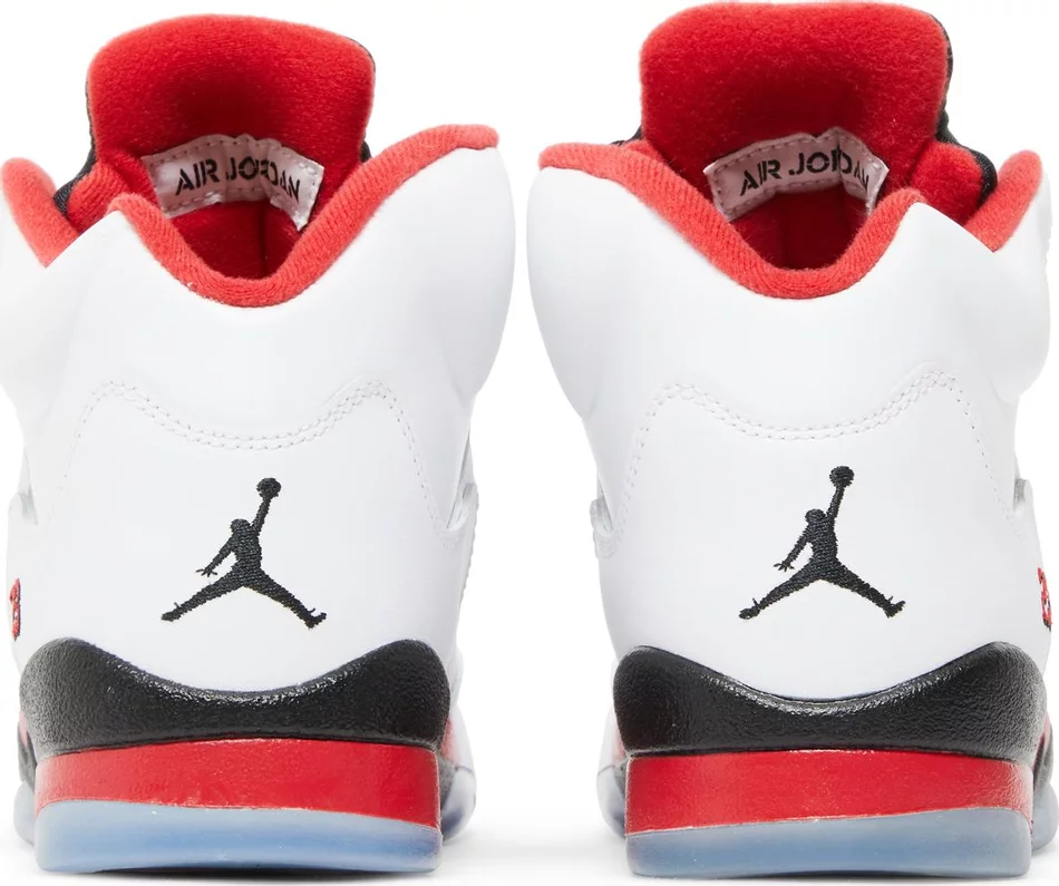 Jordan 5 Retro Fire Red Black Tongue (2013) (GS) - Image 3