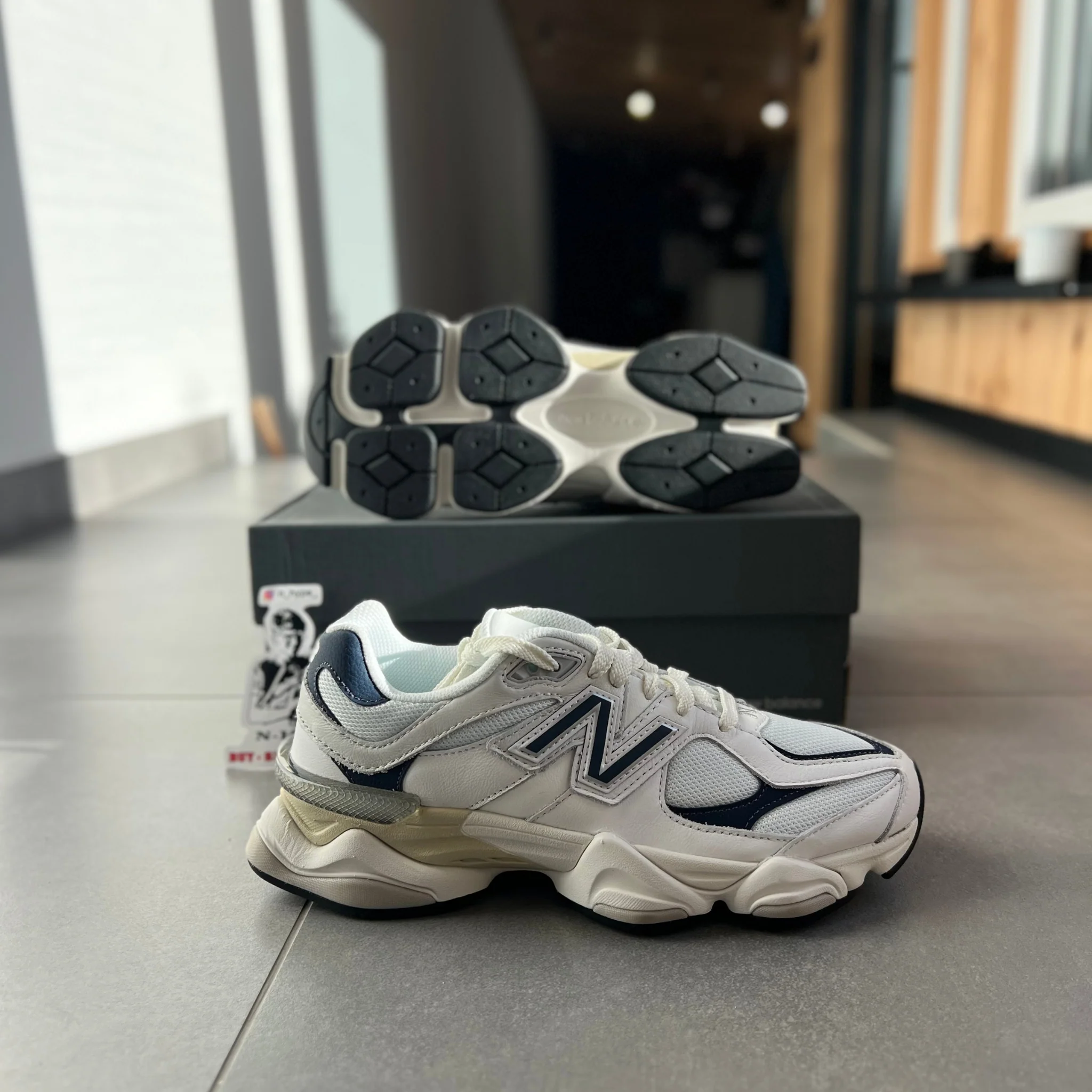 New Balance 9060 White Navy - Image 7