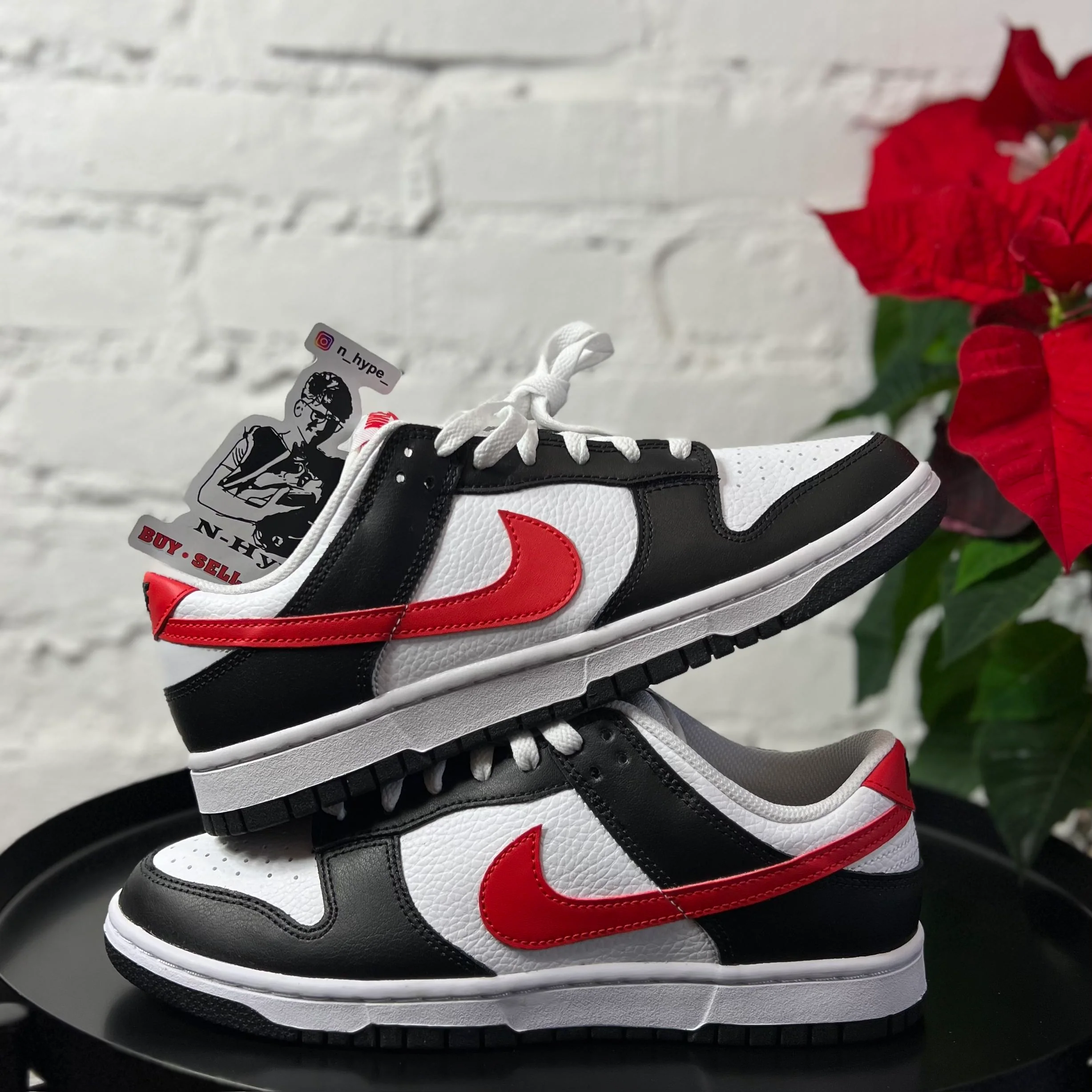 Nike Dunk Low Retro Red Swoosh Panda - Image 6