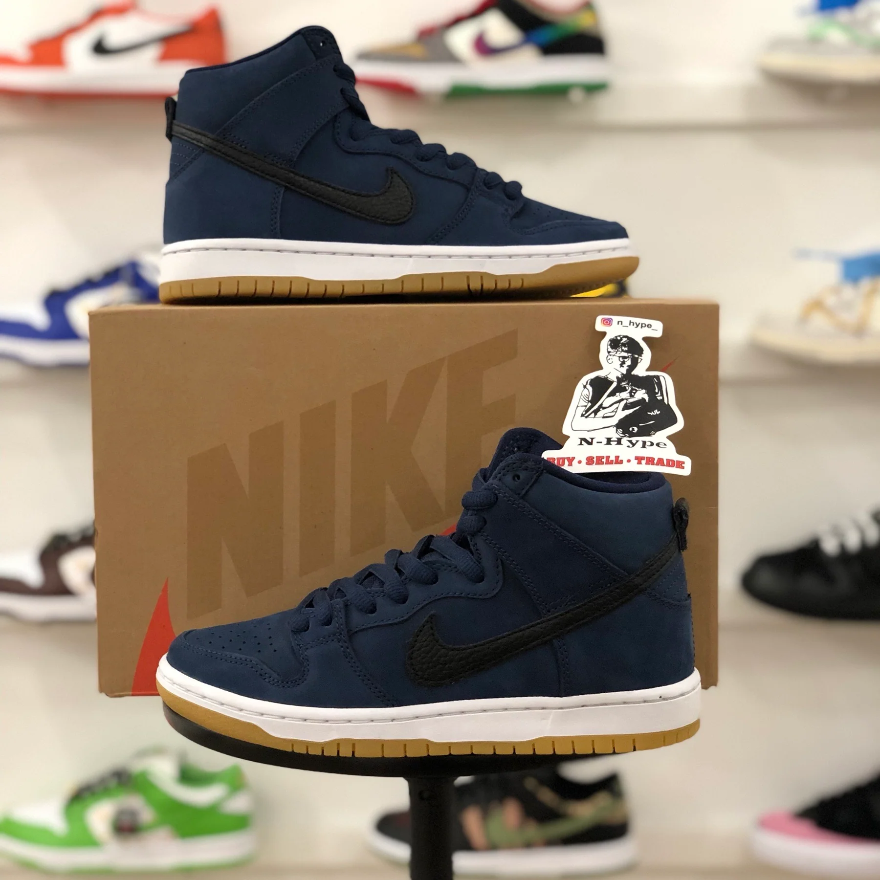 Nike Dunk SB High Orange Label Midnight Navy - Image 4