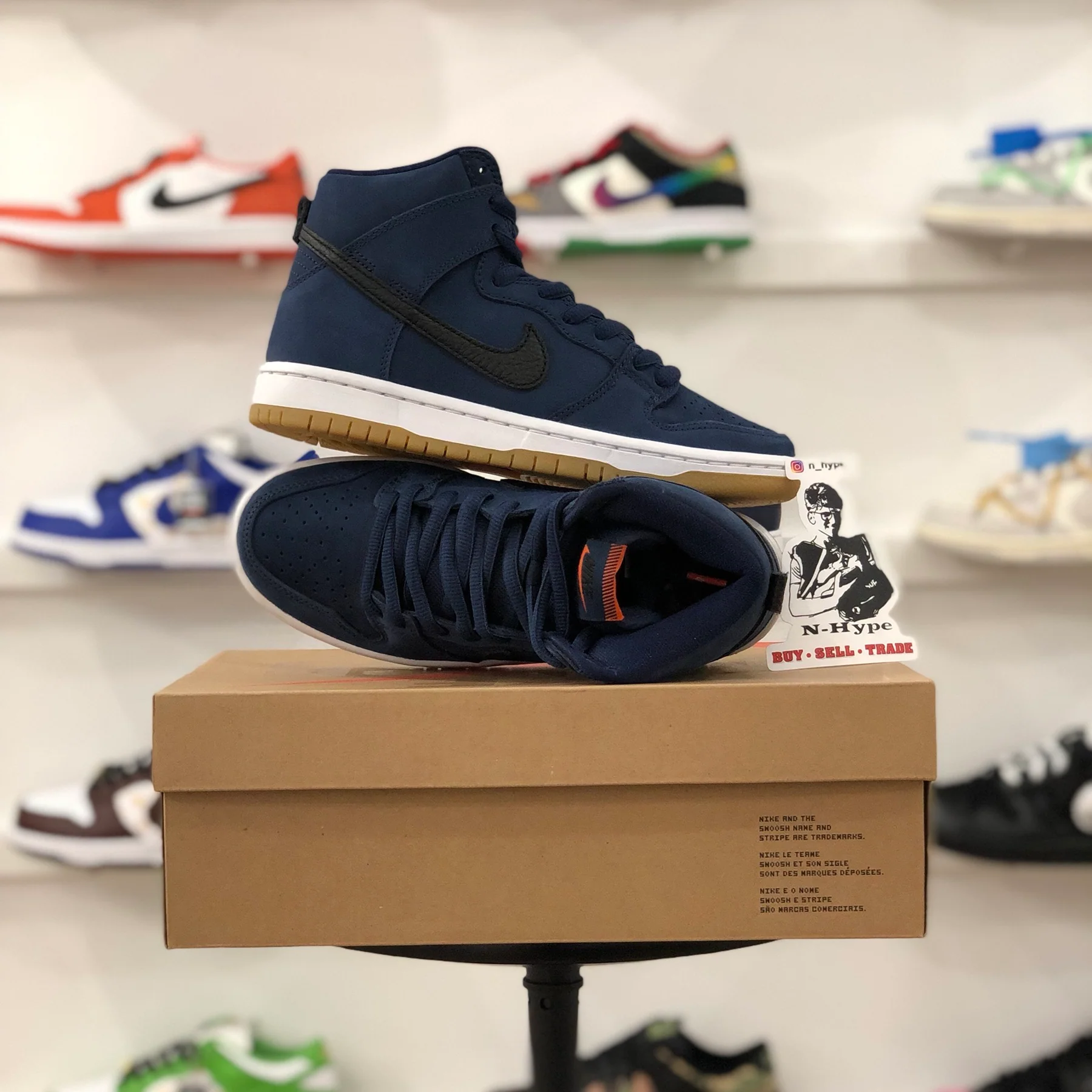 Nike Dunk SB High Orange Label Midnight Navy - Image 6