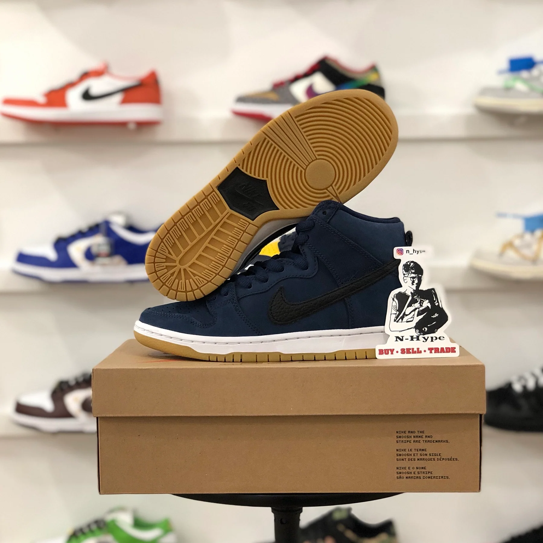 Nike Dunk SB High Orange Label Midnight Navy - Image 7